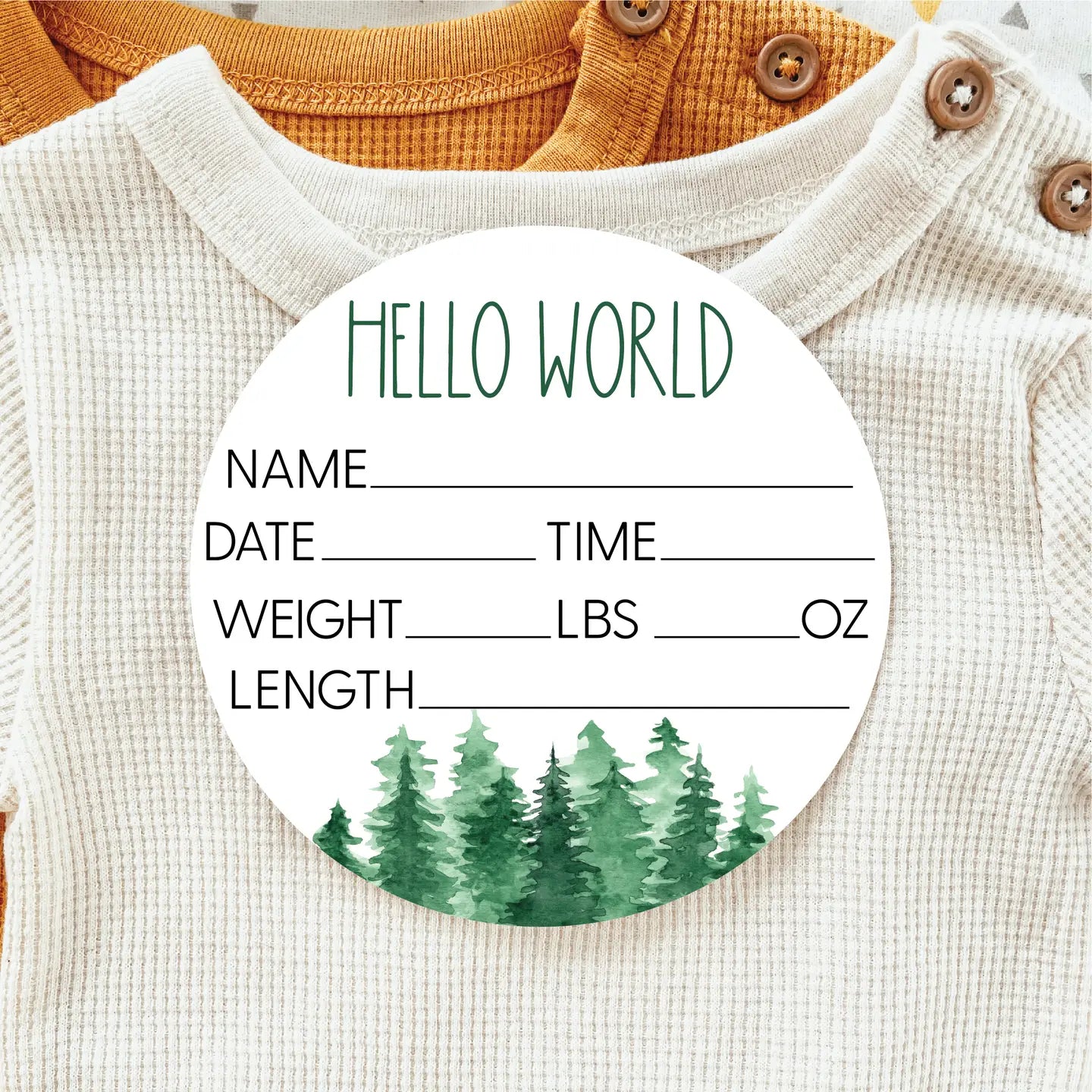 Knotty Design Co Baby Birth Announcement Sign
