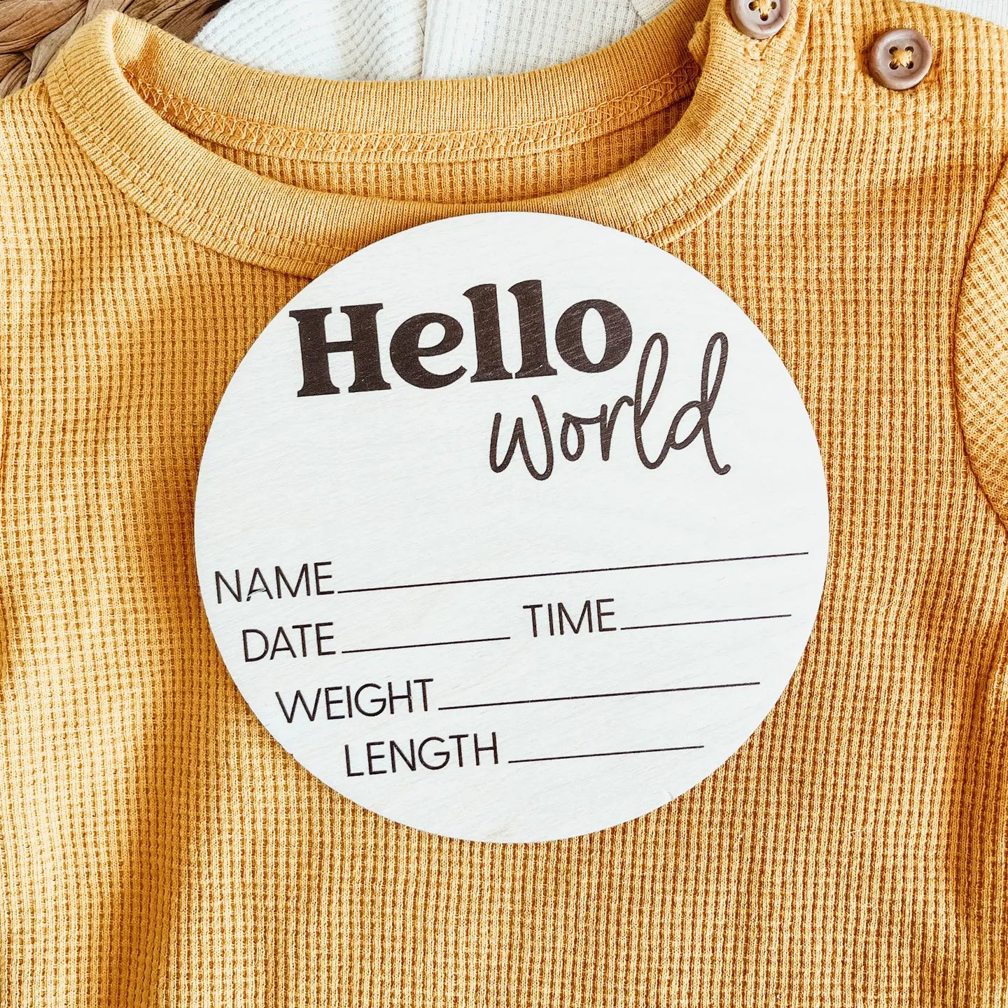 Knotty Design Co Baby Birth Announcement Sign