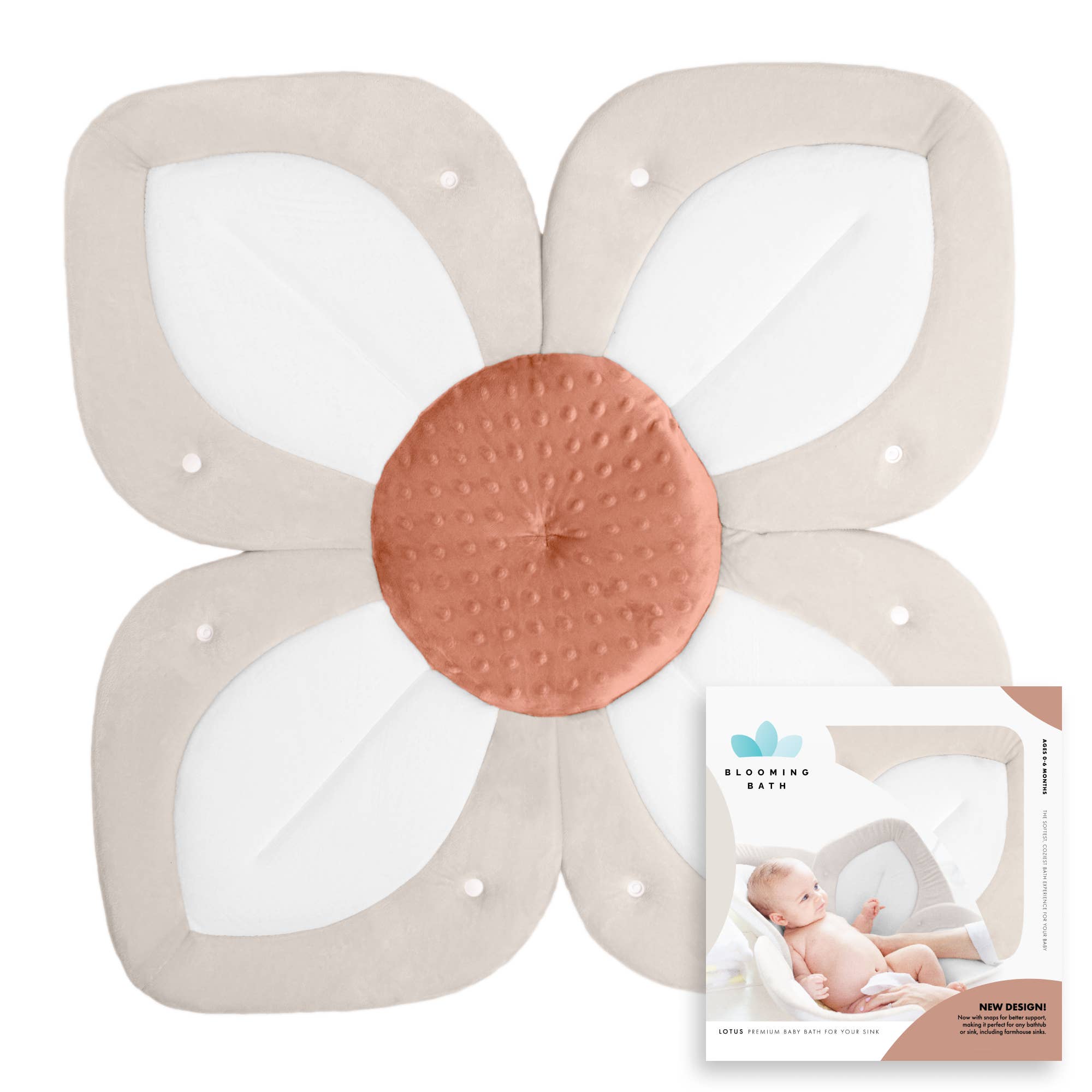 Blooming Bath Lotus with Button Snaps