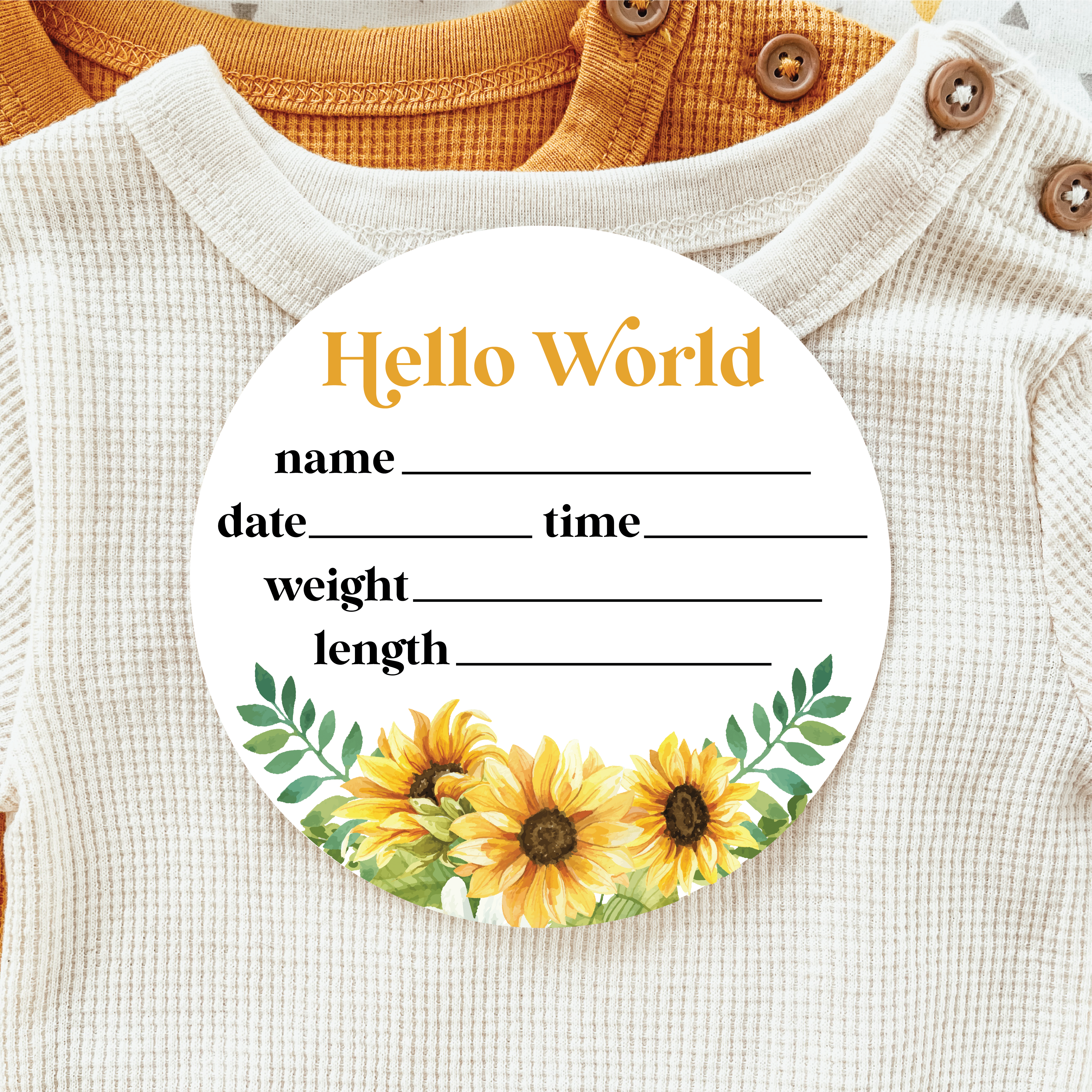 Knotty Design Co Baby Birth Announcement Sign