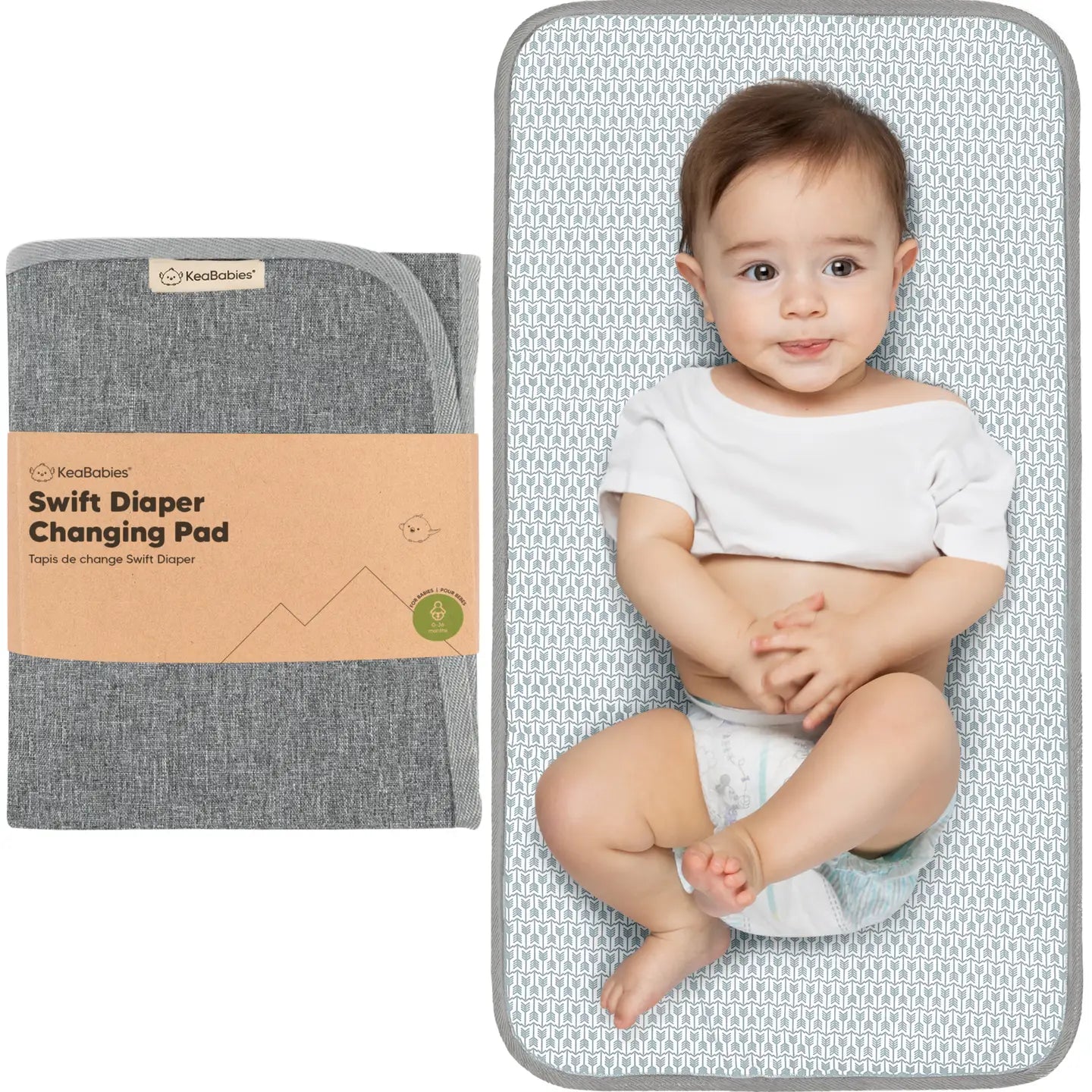 KeaBabies Swift Portable Changing Pad Diaper Changing Mat