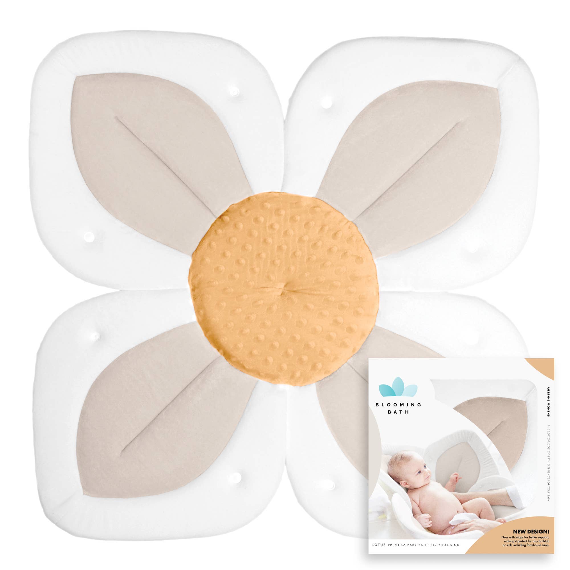 Blooming Bath Lotus with Button Snaps