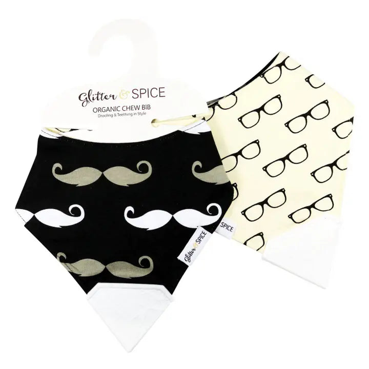 Glitter & Spice Double Sided Organic Chew Bib