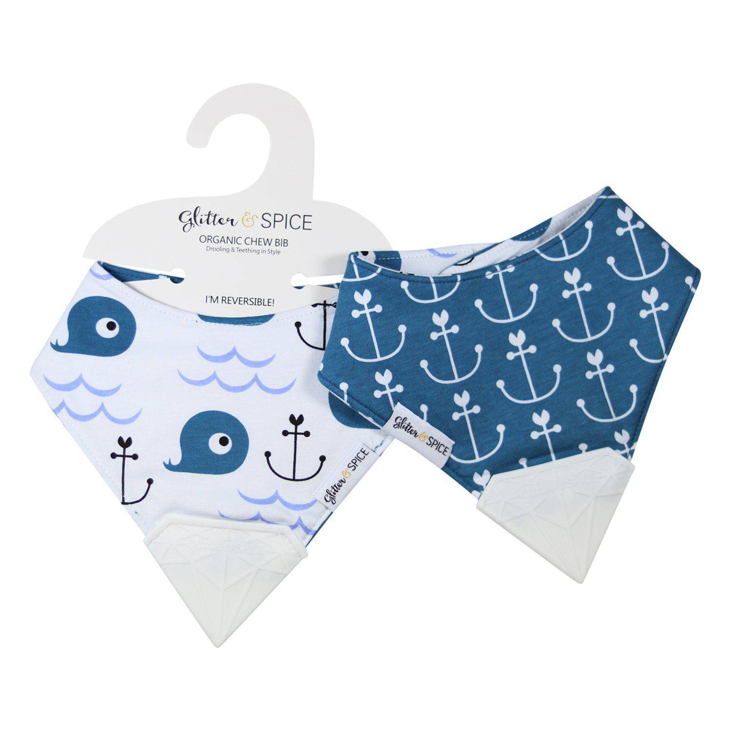 Glitter & Spice Double Sided Organic Chew Bib