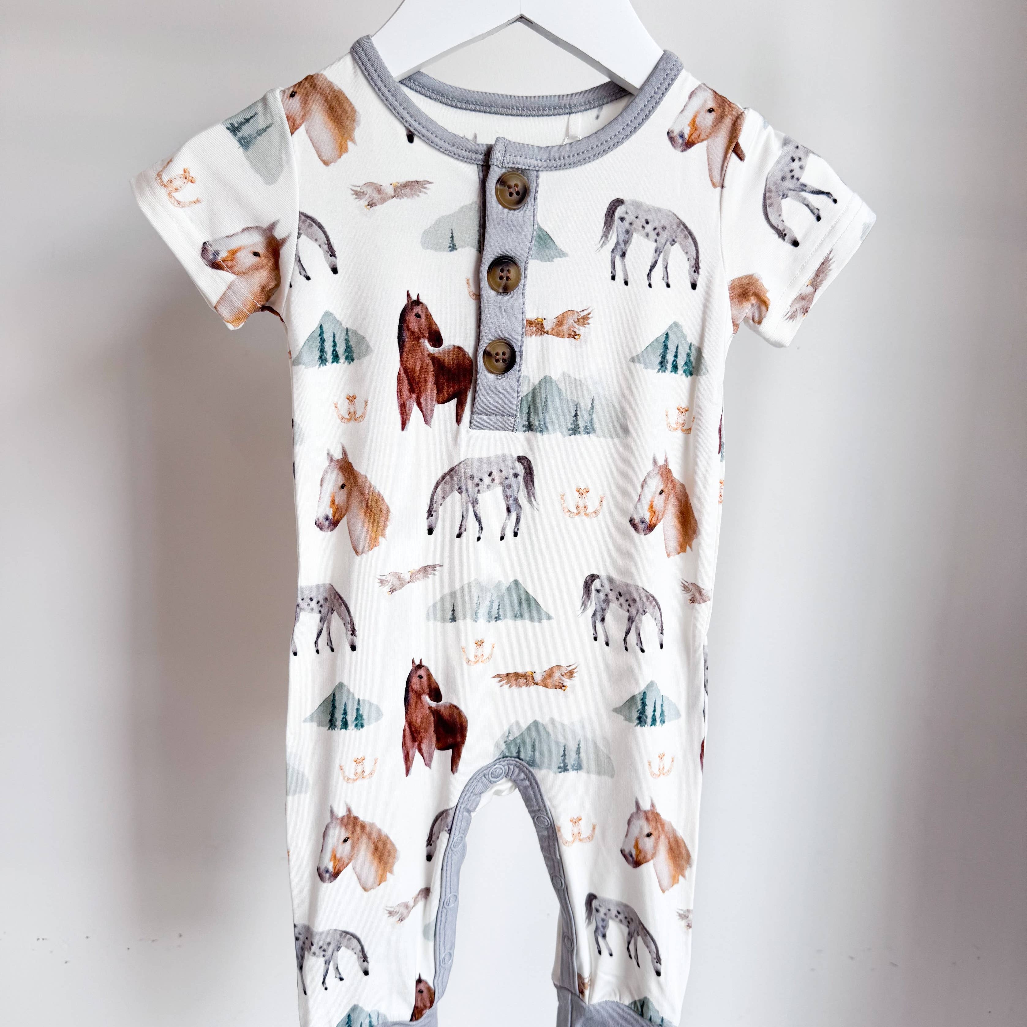 Peaks & Valleys Baby Short Sleeve Romper