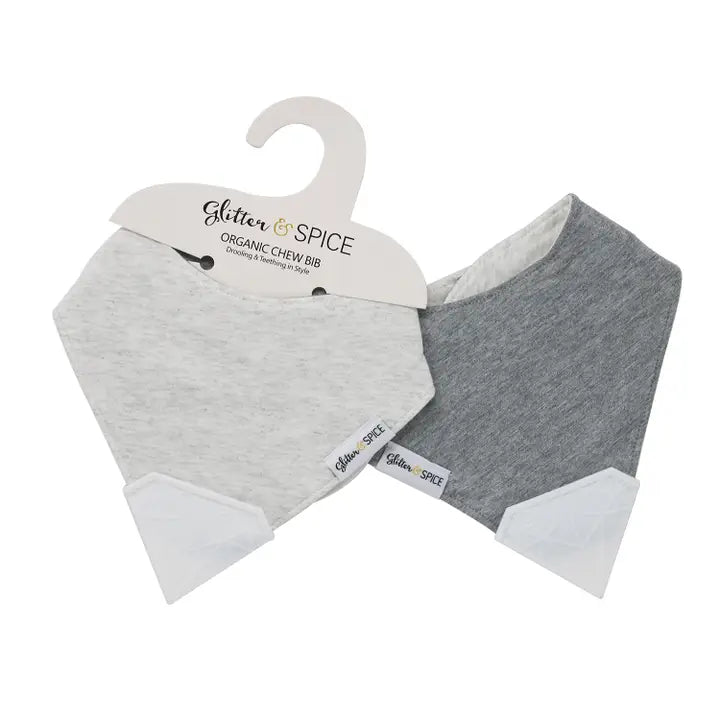 Glitter & Spice Double Sided Organic Chew Bib