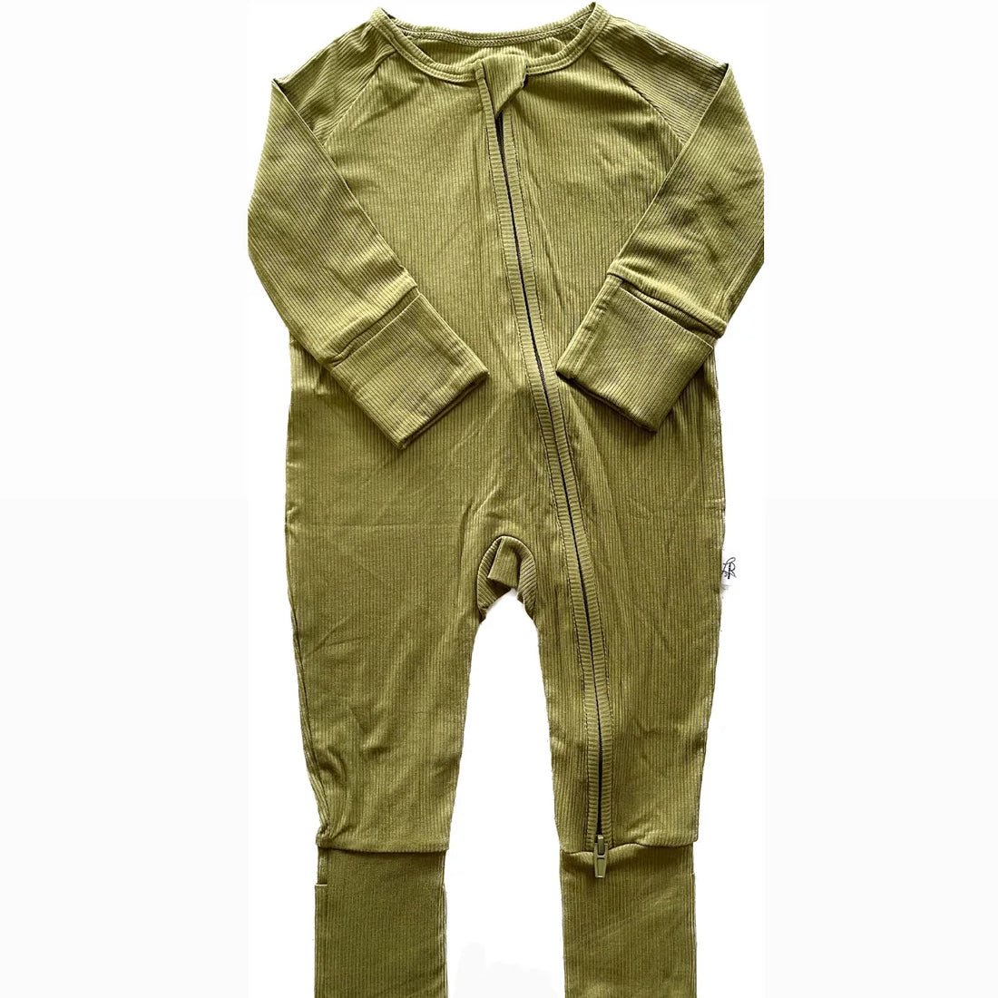 Little Roots Ribbed Rompers