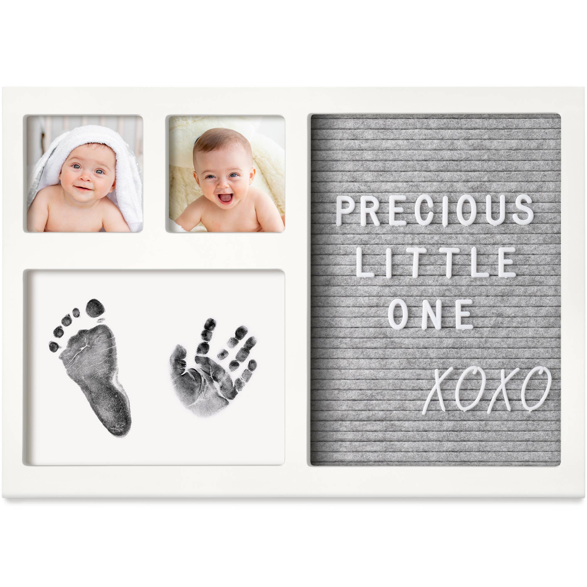 KeaBabies Heartfelt Inkless Baby Hand & Footprint Frame
