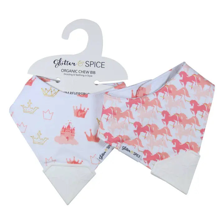 Glitter & Spice Double Sided Organic Chew Bib