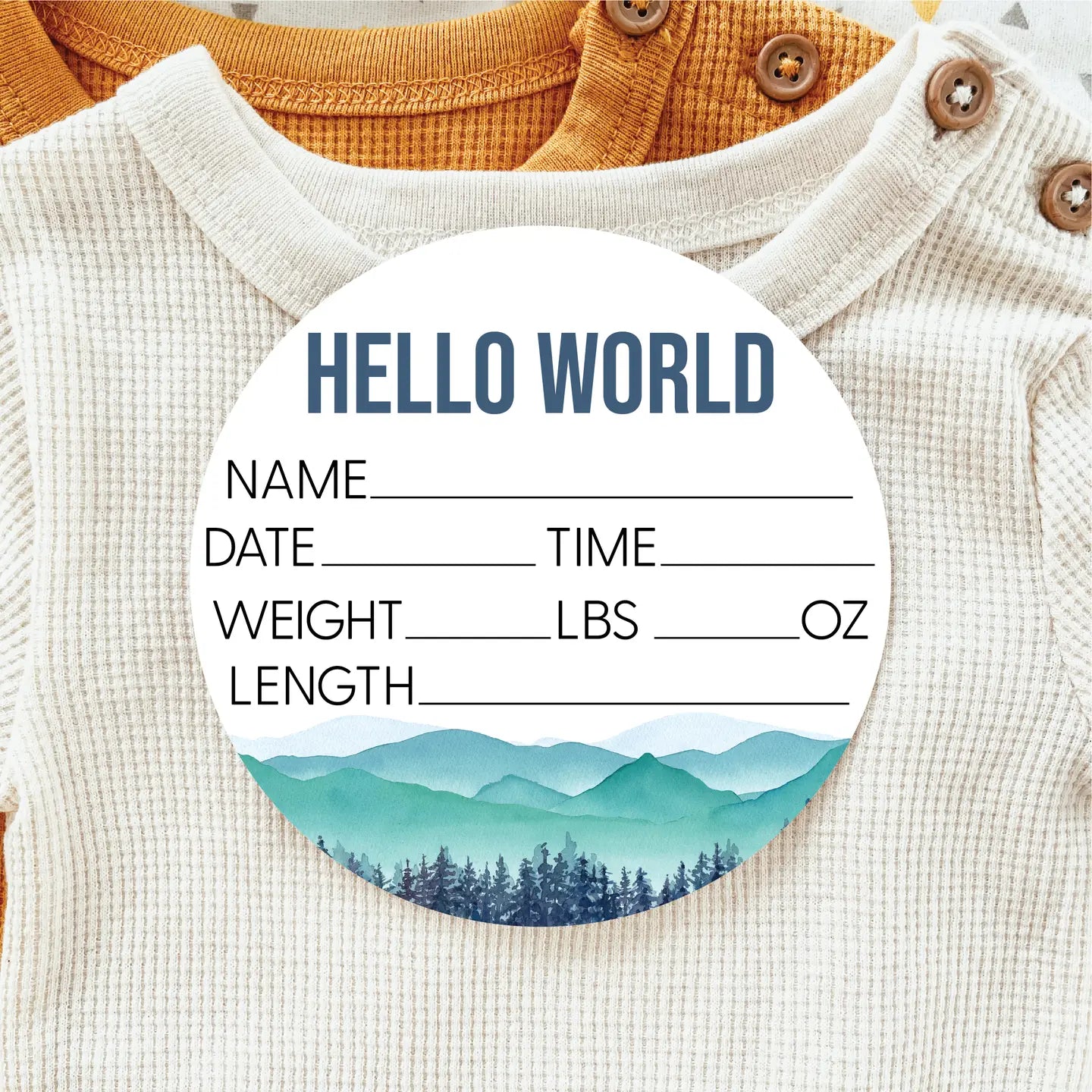 Knotty Design Co Baby Birth Announcement Sign
