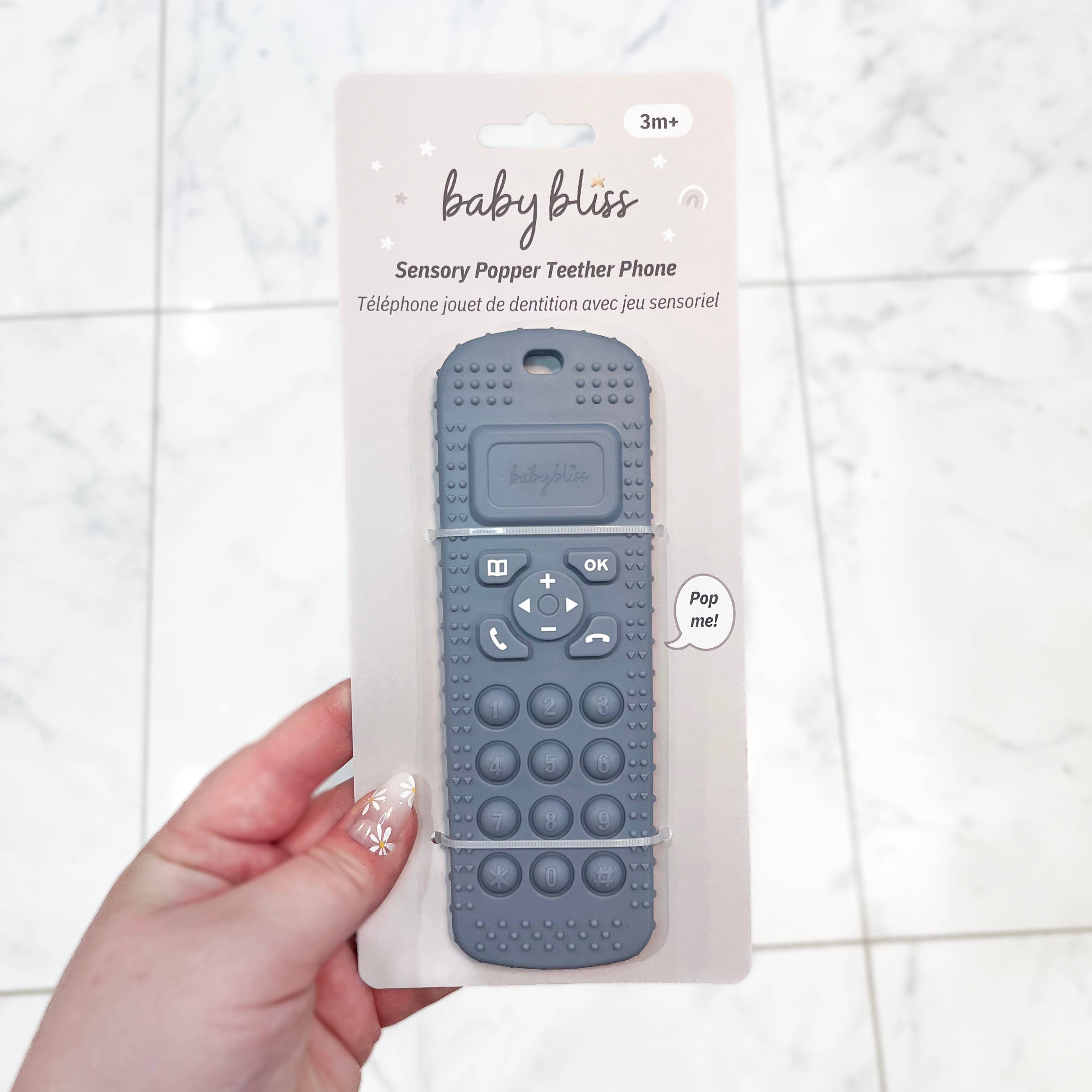 Baby Bliss Sensory Popper Teether Phone