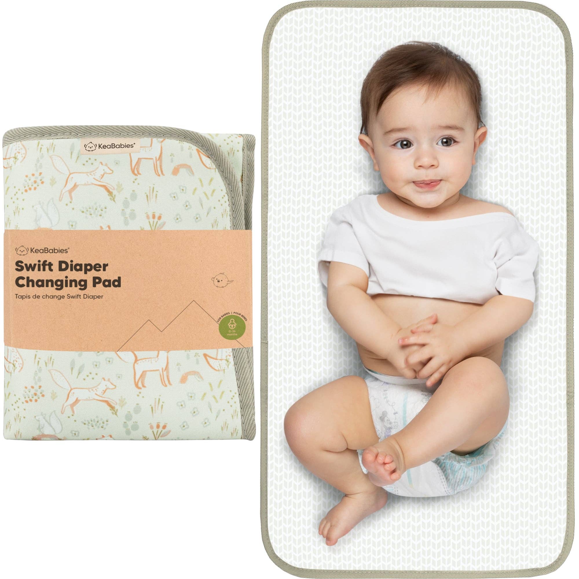 KeaBabies Swift Portable Changing Pad Diaper Changing Mat