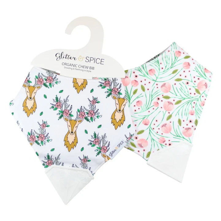Glitter & Spice Double Sided Organic Chew Bib
