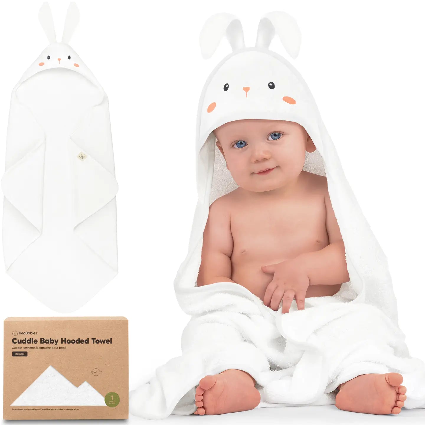 KeaBabies Luxe Baby Hooded Towel