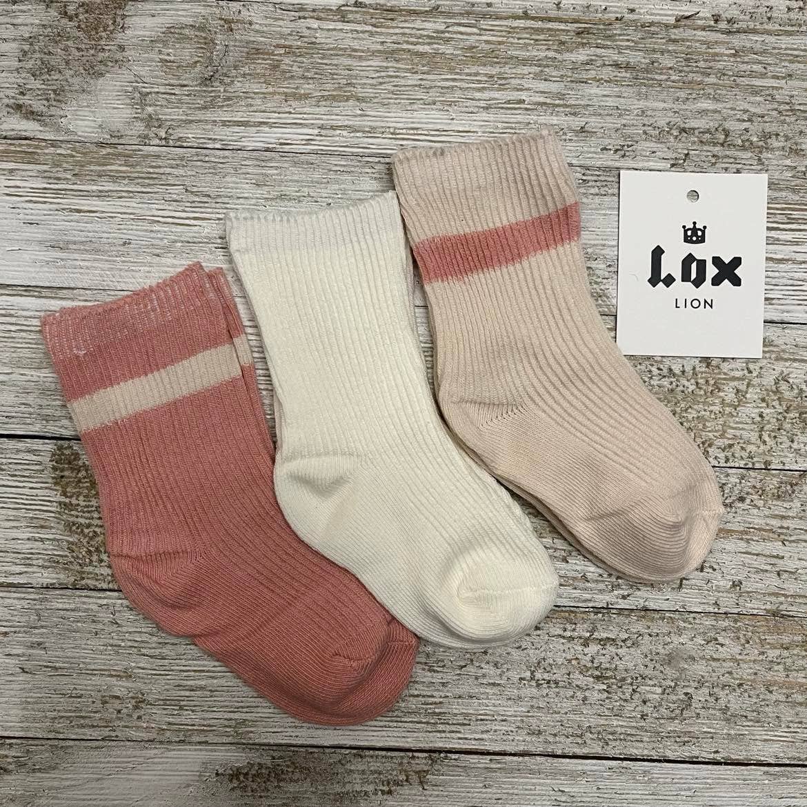 Lox Lion Organic socks for babies - 3 pack