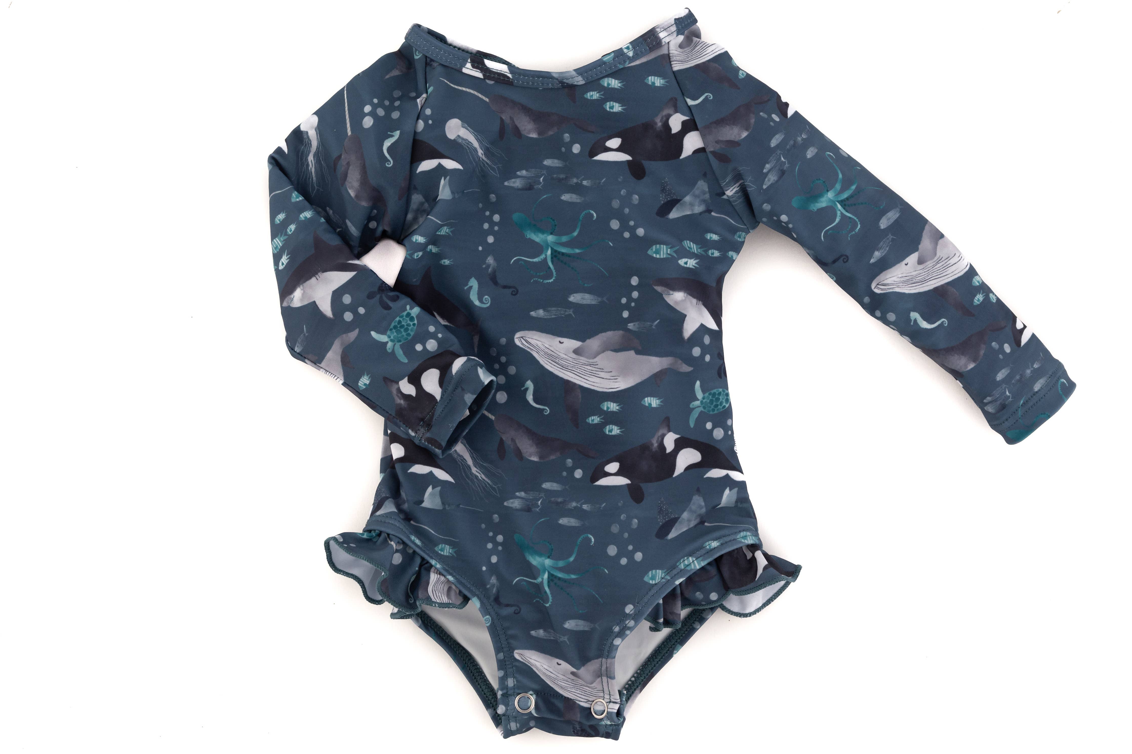 Current Tyed Ruffle Rashguard Swimsuit