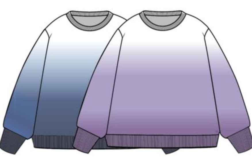 Little Bipsy Ombre Lightweight Crewneck