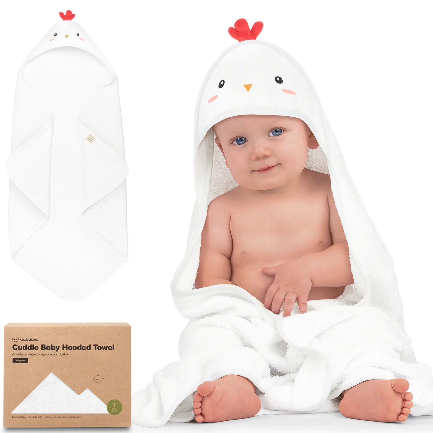 KeaBabies Luxe Baby Hooded Towel