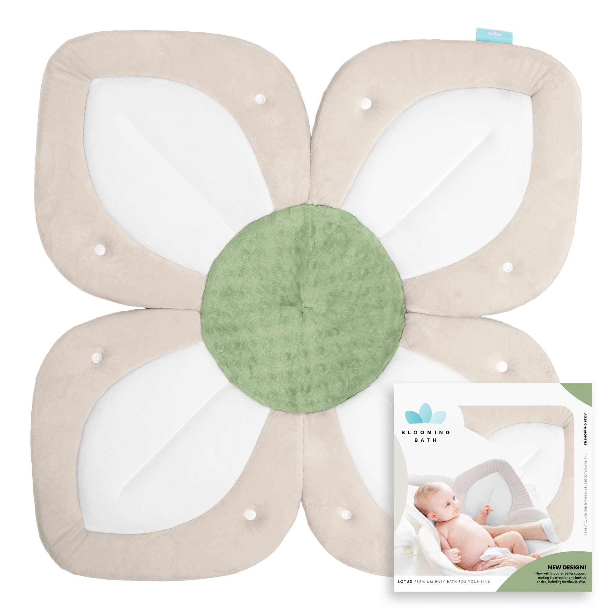 Blooming Bath Lotus with Button Snaps