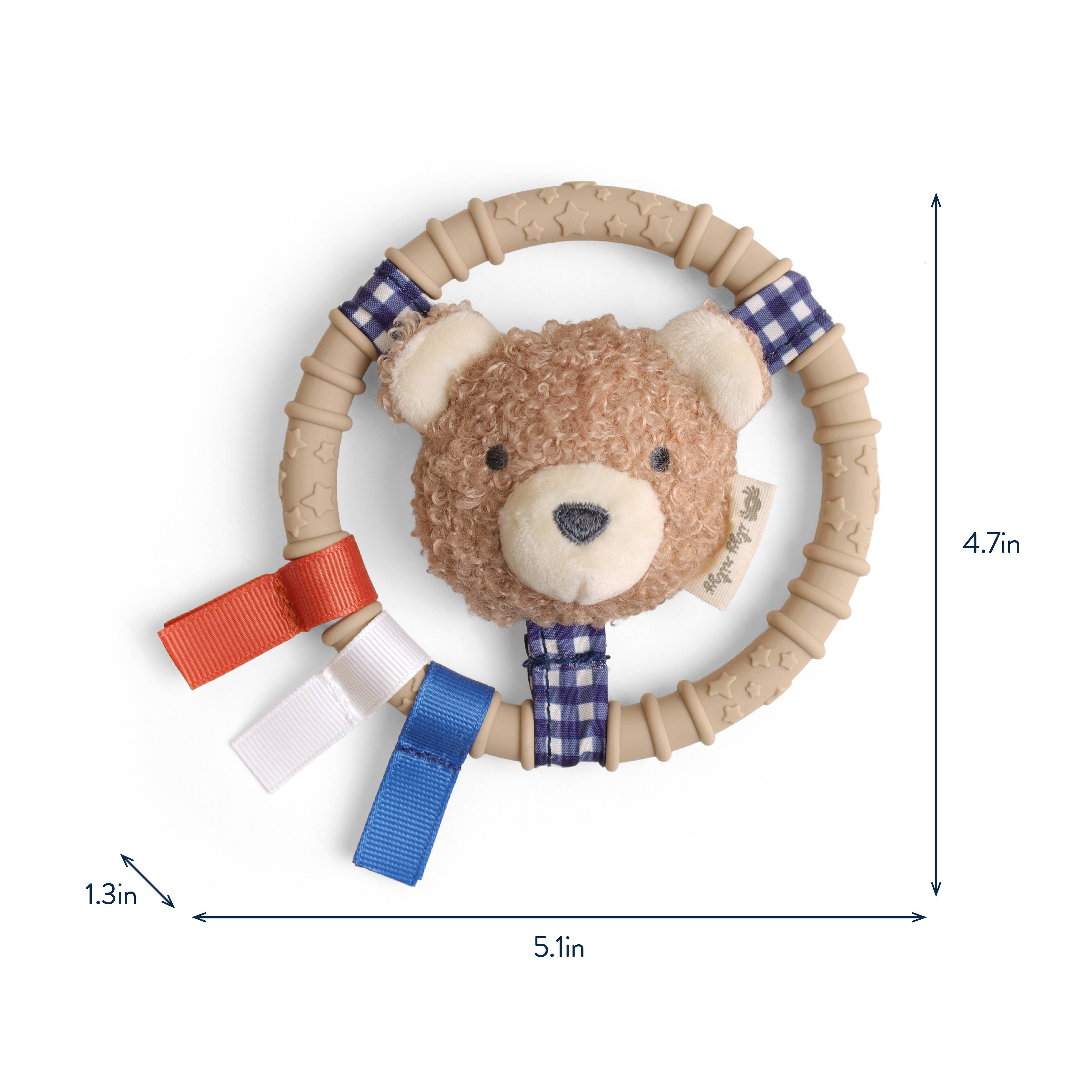Itzy Ritzy Ring Pal Teething Ring with Plush Character